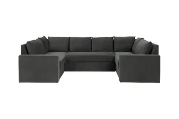 Staffin 4-sits Hörnbäddsoffa Dark grey - Møbler - Sofaer - Sovesofaer - Hjørnesovesofa