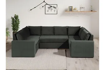 Staffin 4-sits Hörnbäddsoffa Dark grey - Møbler - Sofaer - Sovesofaer - Hjørnesovesofa