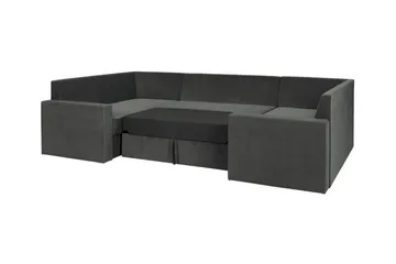 Staffin 4-sits Hörnbäddsoffa Dark grey - Møbler - Sofaer - Sovesofaer - Hjørnesovesofa