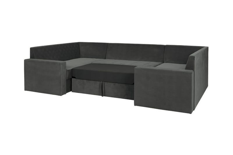 Staffin 4-sits Hörnbäddsoffa Dark grey - Møbler - Sofaer - Sovesofaer - Hjørnesovesofa