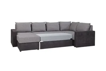 Staffin 4-sits Hörnbäddsoffa Dark grey/Light grey - Møbler - Sofaer - Sovesofaer - Hjørnesovesofa