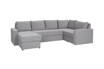 Staffin 4-sits Hörnbäddsoffa Ljusgrå - Møbler - Sofaer - Sovesofaer - Hjørnesovesofa
