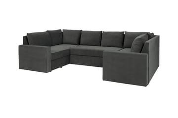 Staffin 4-sits Hörnbäddsoffa NO_BRAND Dark grey - Møbler - Sofaer - Sovesofaer - Hjørnesovesofa