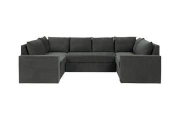 Staffin 4-sits Hörnbäddsoffa NO_BRAND Dark grey - Møbler - Sofaer - Sovesofaer - Hjørnesovesofa