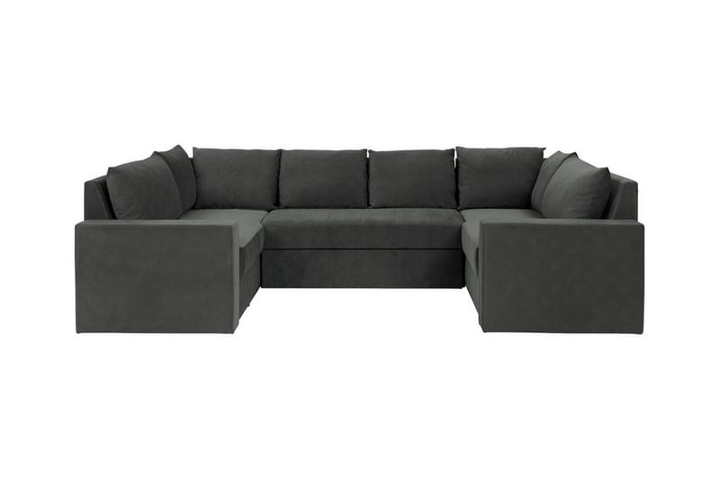 Staffin 4-sits Hörnbäddsoffa NO_BRAND Dark grey - Møbler - Sofaer - Sovesofaer - Hjørnesovesofa