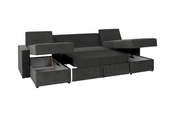 Staffin 4-sits Hörnbäddsoffa NO_BRAND Dark grey - Møbler - Sofaer - Sovesofaer - Sovesofa divan