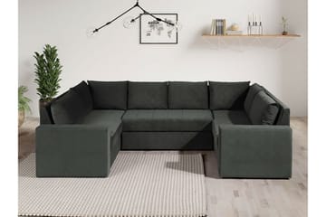 Staffin 4-sits Hörnbäddsoffa NO_BRAND Dark grey - Møbler - Sofaer - Sovesofaer - Hjørnesovesofa