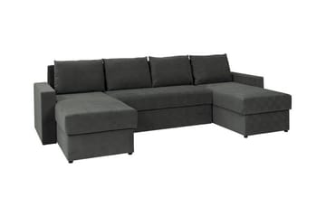 Staffin 4-sits Hörnbäddsoffa NO_BRAND Dark grey - Møbler - Sofaer - Sovesofaer - Sovesofa divan