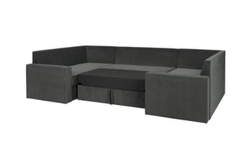 Staffin 4-sits Hörnbäddsoffa NO_BRAND Dark grey - Møbler - Sofaer - Sovesofaer - Hjørnesovesofa