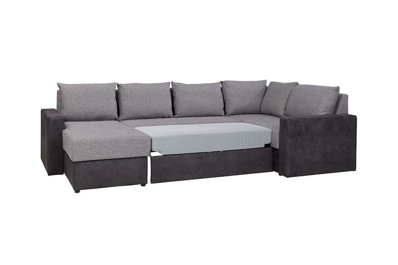 Staffin 4-sits Hörnbäddsoffa NO_BRAND Dark grey - Møbler - Sofaer - Sovesofaer - Hjørnesovesofa