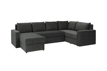 Staffin 4-sits Hörnbäddsoffa NO_BRAND Dark grey - Møbler - Sofaer - Sovesofaer - Hjørnesovesofa