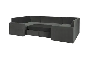 Staffin 4-sits Hörnbäddsoffa NO_BRAND Light grey/Dark grey - Møbler - Sofaer - Sovesofaer - Hjørnesovesofa