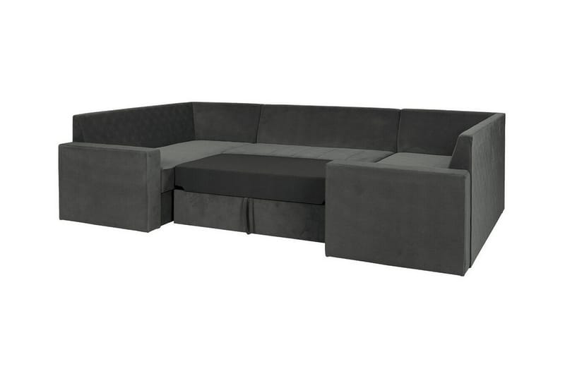 Staffin 4-sits Hörnbäddsoffa NO_BRAND Light grey/Dark grey - Møbler - Sofaer - Sovesofaer - Hjørnesovesofa