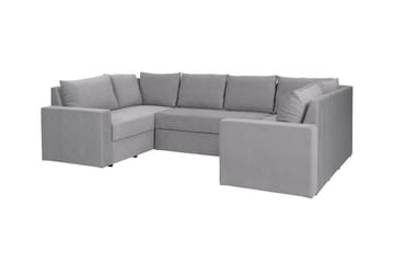 Staffin 4-sits Hörnbäddsoffa NO_BRAND Light grey/Dark grey - Møbler - Sofaer - Sovesofaer - Hjørnesovesofa