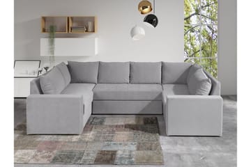Staffin 4-sits Hörnbäddsoffa NO_BRAND Light grey/Dark grey - Møbler - Sofaer - Sovesofaer - Hjørnesovesofa