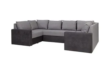Staffin 4-sits Hörnbäddsoffa NO_BRAND Light grey/Dark grey - Møbler - Sofaer - Sovesofaer - Hjørnesovesofa