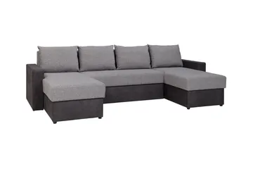 Staffin 4-sits Hörnbäddsoffa NO_BRAND Light grey/Dark grey - Møbler - Sofaer - Sovesofaer - Sovesofa divan