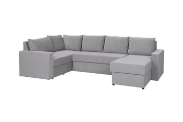 Staffin 4-sits Hörnbäddsoffa NO_BRAND Ljusgrå - Møbler - Sofaer - Sovesofaer - Hjørnesovesofa