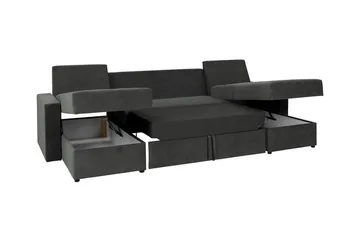 Staffin 4-sits Hörnbäddsoffa NO_BRAND Ljusgrå - Møbler - Sofaer - Sovesofaer - Sovesofa divan