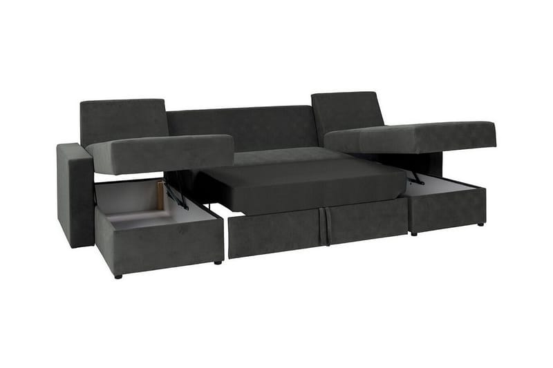Staffin 4-sits Hörnbäddsoffa NO_BRAND Ljusgrå - Møbler - Sofaer - Sovesofaer - Sovesofa divan