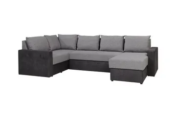 Staffin 4-sits Hörnbäddsoffa NO_BRAND Ljusgrå - Møbler - Sofaer - Sovesofaer - Hjørnesovesofa
