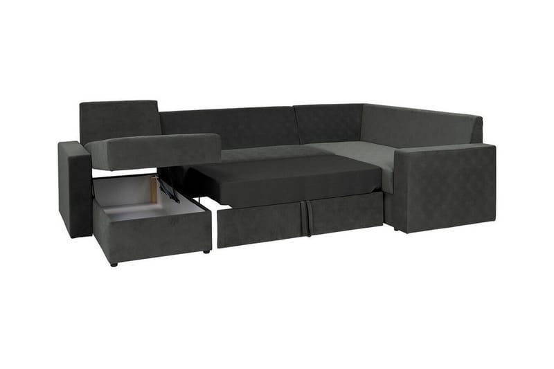 Staffin 4-sits Hörnbäddsoffa NO_BRAND Ljusgrå - Møbler - Sofaer - Sovesofaer - Hjørnesovesofa