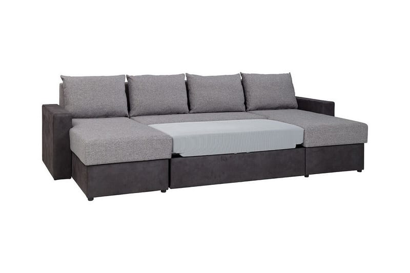 Staffin 4-sits Hörnbäddsoffa NO_BRAND Ljusgrå - Møbler - Sofaer - Sovesofaer - Sovesofa divan