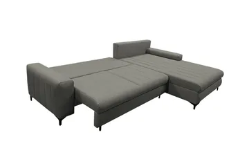 Talby 3-seter Høyre Sovesofa 135x255 cm med Oppbevaring i Stoff - Grå - Møbler - Sofaer - Sovesofaer - Sovesofa divan