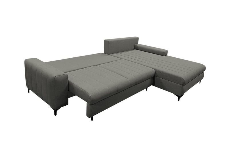 Talby 3-seter Høyre Sovesofa 135x255 cm med Oppbevaring i Stoff - Grå - Møbler - Sofaer - Sovesofaer - Sovesofa divan