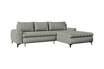 Talby 3-seter Høyre Sovesofa 135x255 cm med Oppbevaring i Stoff - Grå - Møbler - Sofaer - Sovesofaer - Sovesofa divan