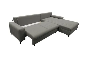 Talby 3-seter Høyre Sovesofa 135x255 cm med Oppbevaring i Stoff - Grå - Møbler - Sofaer - Sovesofaer - Sovesofa divan