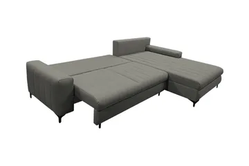 Talby 3-seter Høyre Sovesofa 135x255 cm med Oppbevaring i Stoff - Gråbeige - Møbler - Sofaer - Sovesofaer - Sovesofa divan