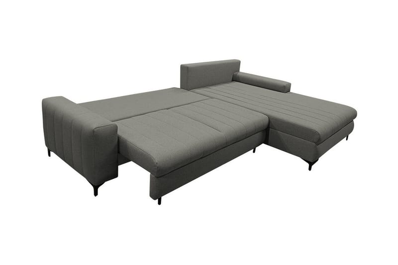 Talby 3-seter Høyre Sovesofa 135x255 cm med Oppbevaring i Stoff - Gråbeige - Møbler - Sofaer - Sovesofaer - Sovesofa divan