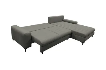 Talby 3-seter Høyre Sovesofa med Oppbevaring og Kanalsteppet i Stoff - Beige - Møbler - Sofaer - Sovesofaer - Sovesofa divan