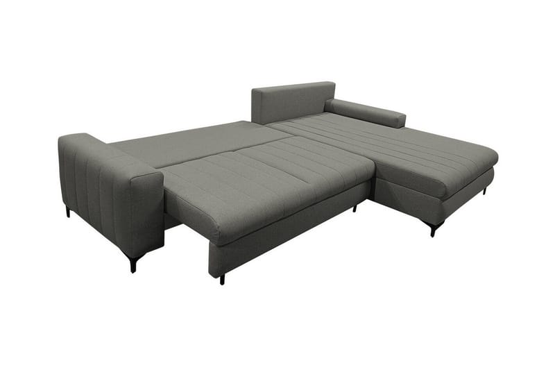 Talby 3-seter Høyre Sovesofa med Oppbevaring og Kanalsteppet i Stoff - Beige - Møbler - Sofaer - Sovesofaer - Sovesofa divan