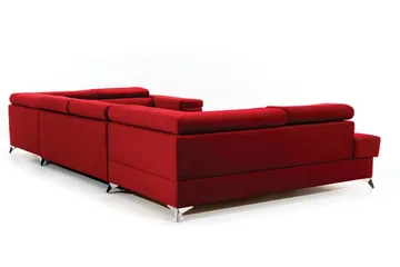 Theriago Hjørnesovesofa med Divan Venstre - Rød - Møbler - Sofaer - Sovesofaer - Hjørnesovesofa