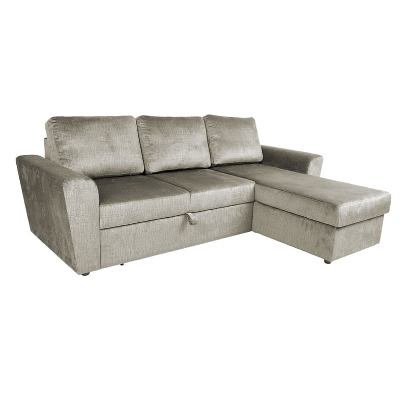 Hjørnesovesofa Tjörnö fløyel, beige fløyel