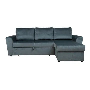Hjørnesovesofa Tjörnö - Grønn fløyel - Møbler - Sofaer - Sovesofaer - Hjørnesovesofa