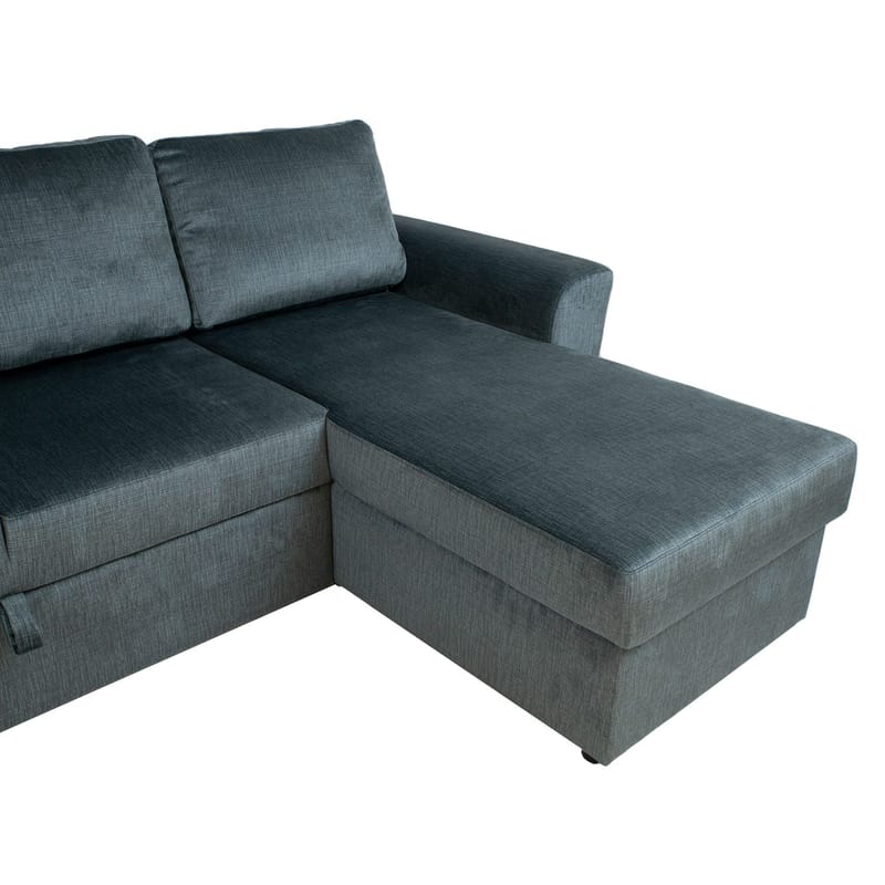 Hjørnesovesofa Tjörnö - Grønn fløyel - Møbler - Sofaer - Sovesofaer - Hjørnesovesofa