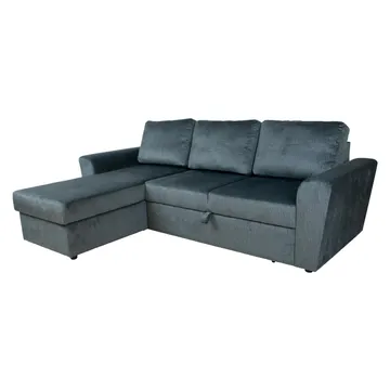 Hjørnesovesofa Tjörnö - Grønn fløyel - Møbler - Sofaer - Sovesofaer - Hjørnesovesofa
