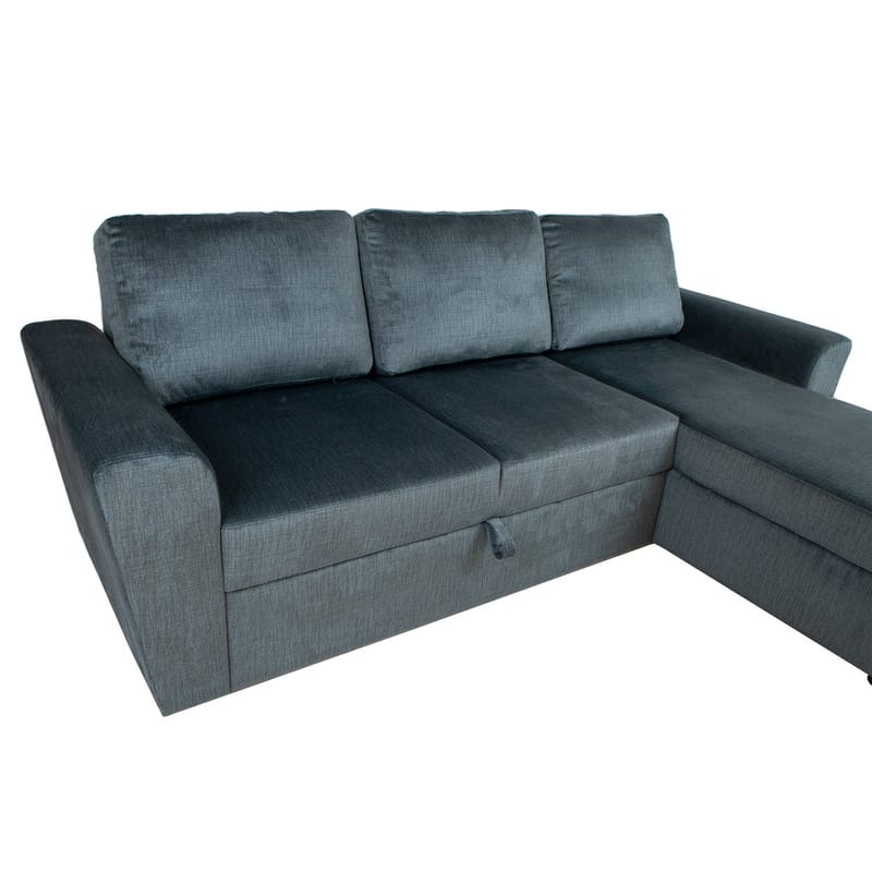 Hjørnesovesofa Tjörnö - Grønn fløyel - Møbler - Sofaer - Sovesofaer - Hjørnesovesofa
