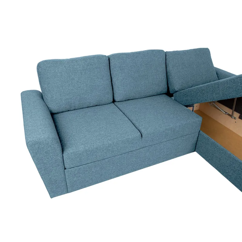 Hjørnesovesofa Tjörnö - Lyseblå - Møbler - Sofaer - Sovesofaer - Hjørnesovesofa