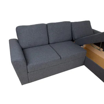 Hjørnesovesofa Tjörnö - Mørk grå - Møbler - Sofaer - Sovesofaer - Sovesofa divan
