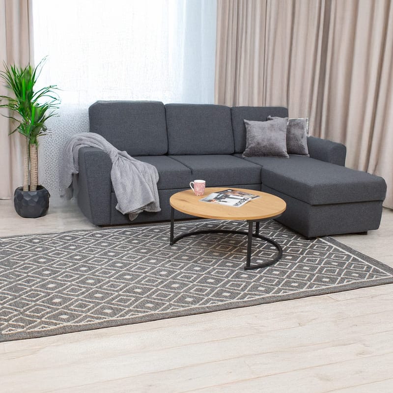 Hjørnesovesofa Tjörnö - Mørk grå - Møbler - Sofaer - Sovesofaer - Sovesofa divan