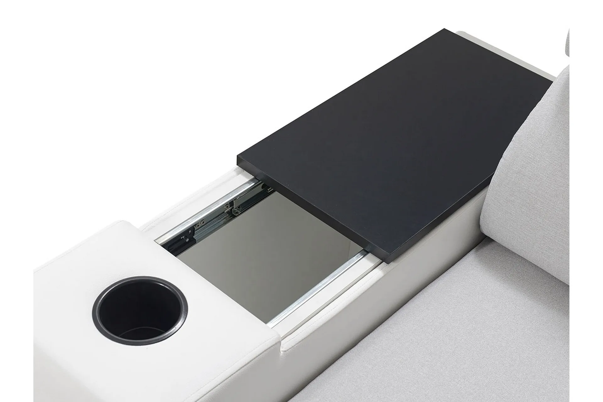 U-Sovesofa Zane Divan Venstre - Hvit/Lysgrå - Møbler - Sofaer - Sovesofaer - Hjørnesovesofa