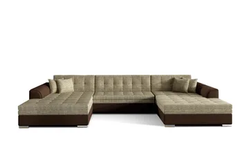Ventolia Hjørnesovesofa - Beige/Brun - Møbler - Sofaer - Sovesofaer - Langsgående sovesofa