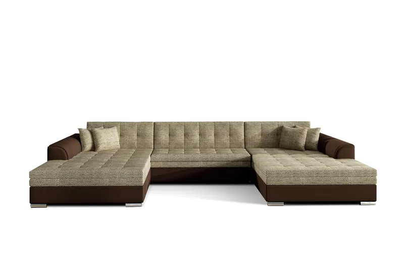 Ventolia Hjørnesovesofa - Beige/Brun - Møbler - Sofaer - Sovesofaer - Langsgående sovesofa