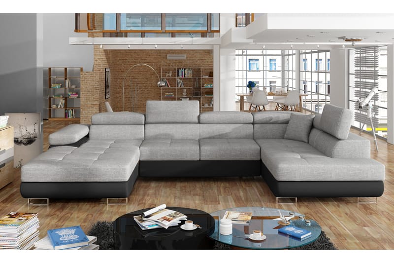 Vueltas Hjørnesovesofa, Grå/Svart