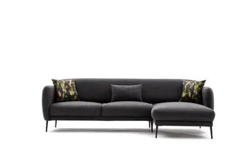 Wenus Divansovesofa 3-seters - Antrasitt - Møbler - Sofaer - Sovesofaer - Hjørnesovesofa