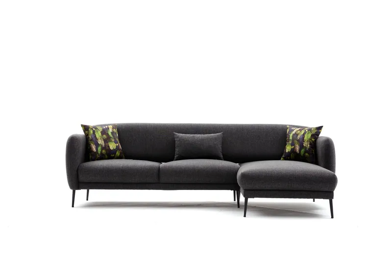 Wenus Divansovesofa 3-seters - Antrasitt - Møbler - Sofaer - Sovesofaer - Hjørnesovesofa